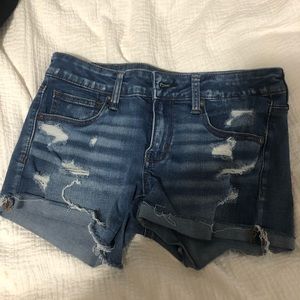 American Eagle super stretch ripped jean shorts